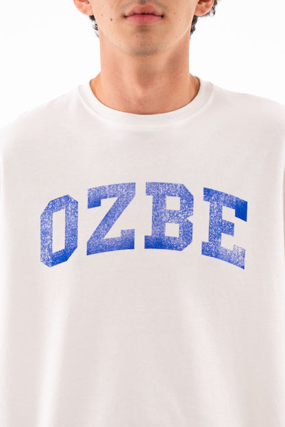 Белый свитшот «OZBE»